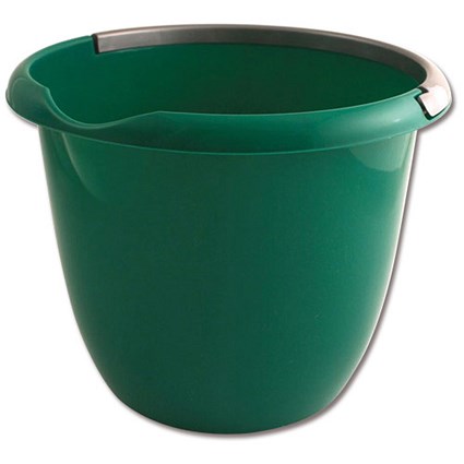 Plastic Bucket with Pouring Lip / 10 Litre / Green
