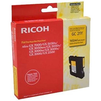 Ricoh GC21Y Yellow Gel Cartridge