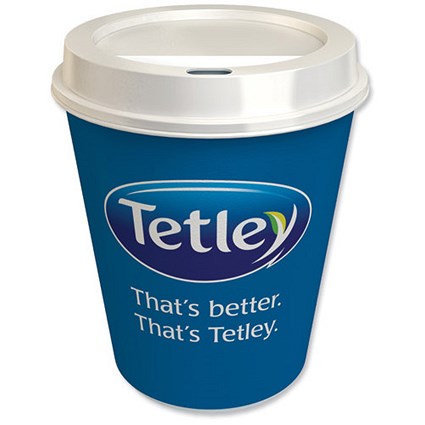 Tetley On The Go Tea Bags with Double Walled Cups and Non Spill Sip Lids - Pack of 300