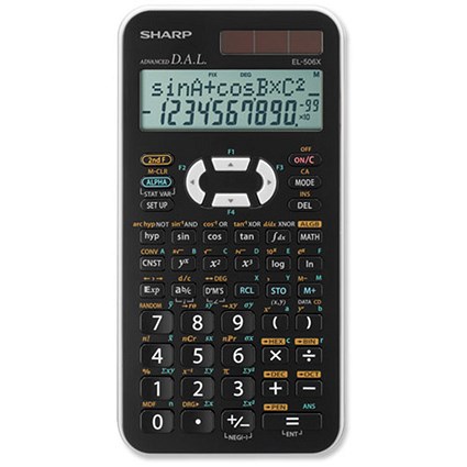 Sharp Calculator Scientific Battery/Solar Power 11 Digit Ref EL-506x