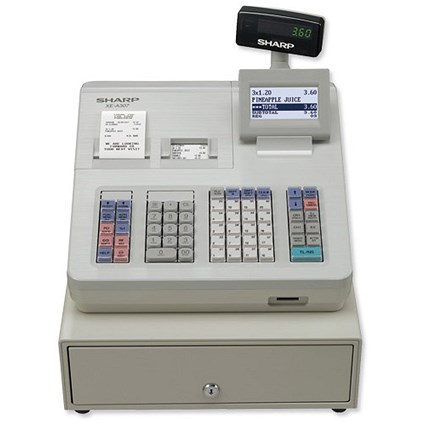 Sharp Cash Register 307W 10000 PLUs 99 departments and 15 lines/sec W424xD355xH326mm White Ref AE-307