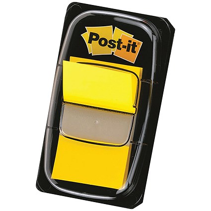 Post-it Index Tab Dispenser, 25 x 43mm, Includes 50 Yellow Tabs