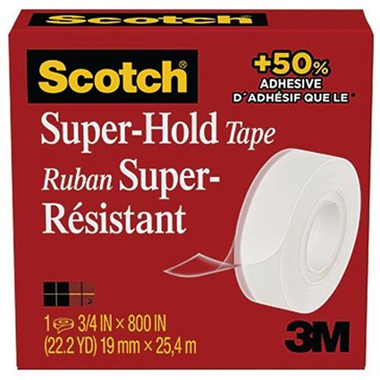 Scotch Super Hold Secure Tape, 19mmx25.4m