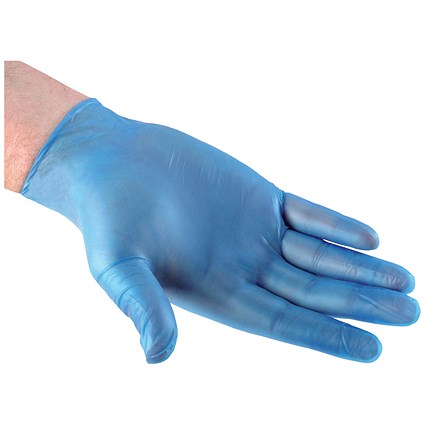 Disposable Gloves, Medium, Blue, Pack of 100