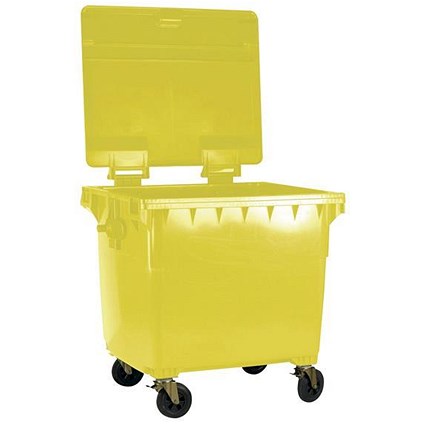Four-Wheeled Bin / 1100 Litre / 67kg / W1400xD1200xH1450 / Yellow