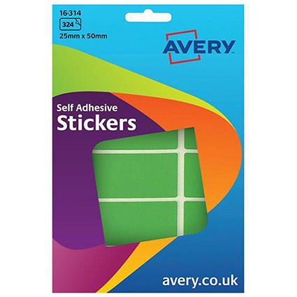 Avery Label Wallet / 50x25mm / Green / 16-314 / 324 Labels
