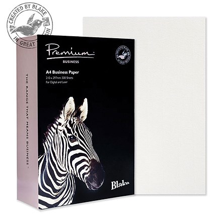 Blake Premium A4 Paper, Laid Finish, Diamond White, 120gsm, Ream (500 Sheets)