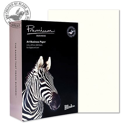 Blake Premium A4 Paper, Wove Finish, High White, 120gsm, Ream (500 Sheets)