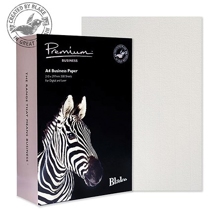 Blake Premium A4 Paper, Laid Finish, High White, 120gsm, Ream (500 Sheets)