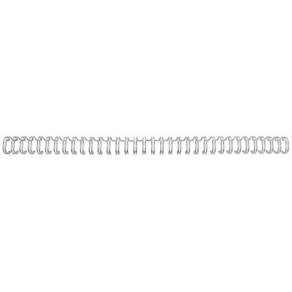 GBC Binding Wire Elements, 34 Loop, 9.5mm, Silver, Pack of 100