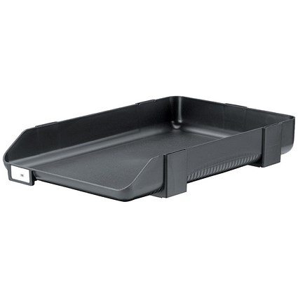 Rexel Agenda Classic 55 Letter Tray, Stackable, W382xH246x55mm, Charcoal