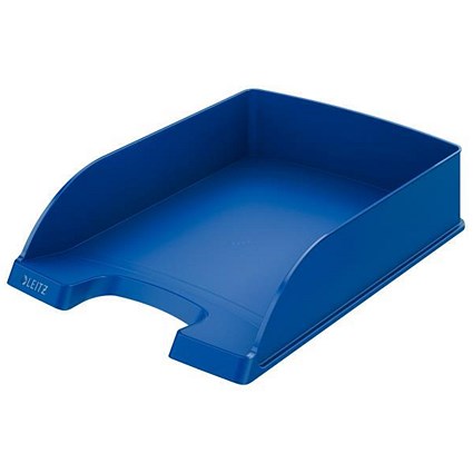Leitz High-Sided Letter Tray with Extra Label Space - Blue