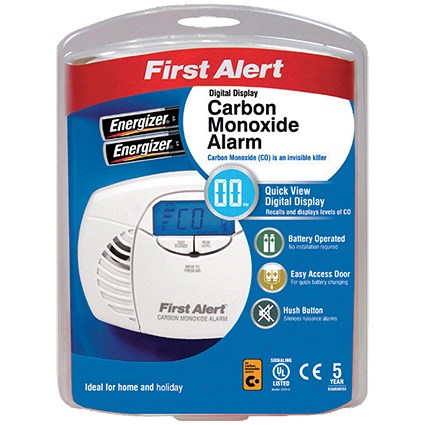 First Alert Carbon Monoxide Detector Alarm LED and Fittings 85dB