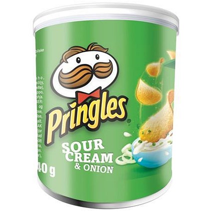 Pringles Sour Cream Onion Crisps - Pack of 12 (40g)