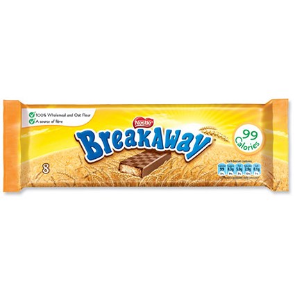 Nestle Breakaway Milk Chocolate Covered Biscuits, Individually Wrapped, Pack of 8