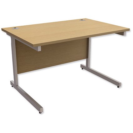 Trexus Contract Rectangular Desk / 1200mm Wide / Oak