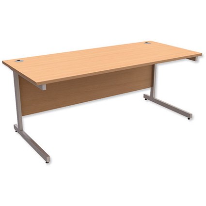 Trexus Contract Rectangular Desk / 1800mm Wide / Beech