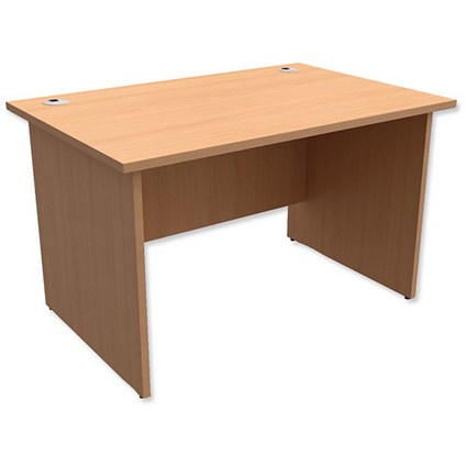 Trexus Classic Panelled Rectangular Desk / 1200mm Wide / Beech