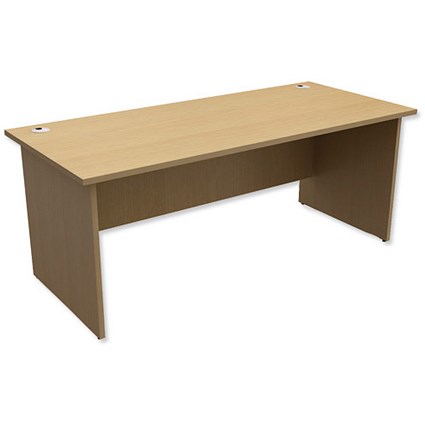 Trexus Classic Panelled Rectangular Desk / 1800mm Wide / Oak