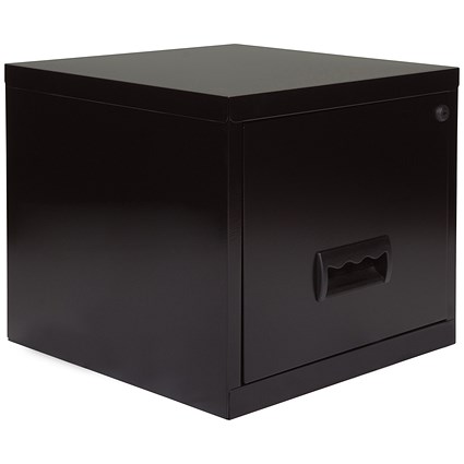 Pierre Henry Steel Cube Filing Cabinet, 1 Drawer, A4, Black