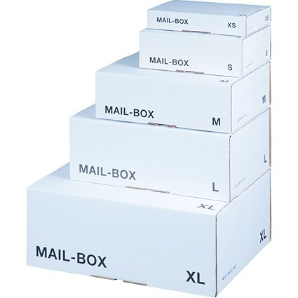ValueX Mailing Box, W249xD175xH79mm, White, Pack 20