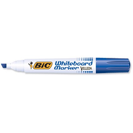 Bic Velleda 1751 Whiteboard Marker / Chisel Tip / Blue / Pack of 12
