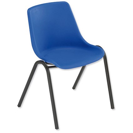 Trexus Polypropylene Stackable Chair - Blue