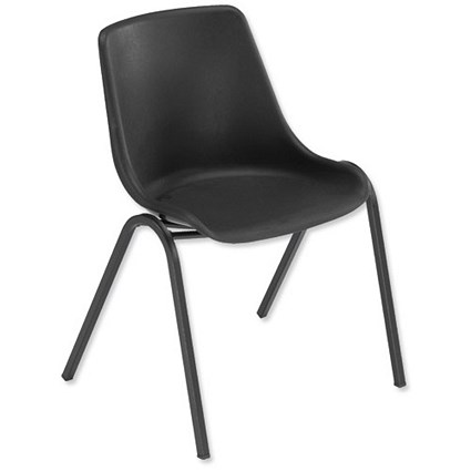Trexus Polypropylene Stackable Chair - Black
