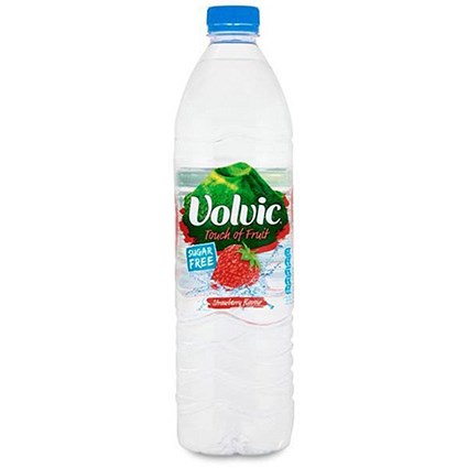 Volvic Touch Of Fruit / Strawberry Flavour / 24 x 500ml Plastic Bottles