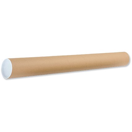 Cardboard Postal Tube with Plastic End Caps / L970xDia.102mm / Pack of 12