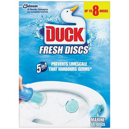 Toilet Duck Gel Discs, Marine Fragrance, 36ml, Pack of 6