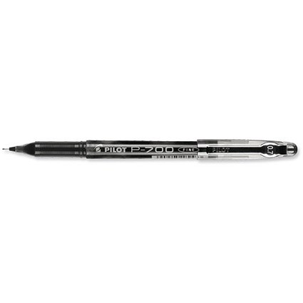 Pilot P700 Gel Rollerball Pen / Needle / Black / Pack of 12