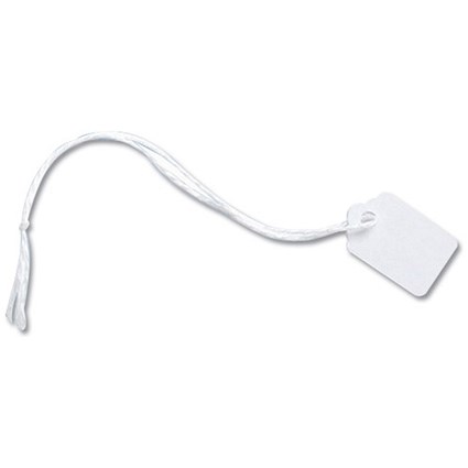 Strung Tags / 24x15mm / White / Pack of 1000
