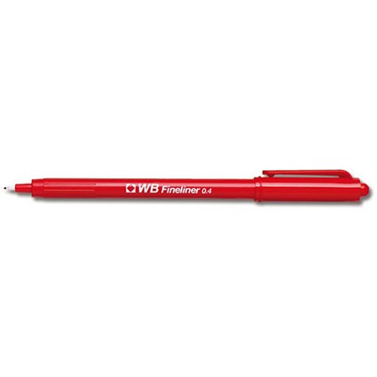 Everyday Fineliner / 0.4mm Nib / Red / Pack of 10