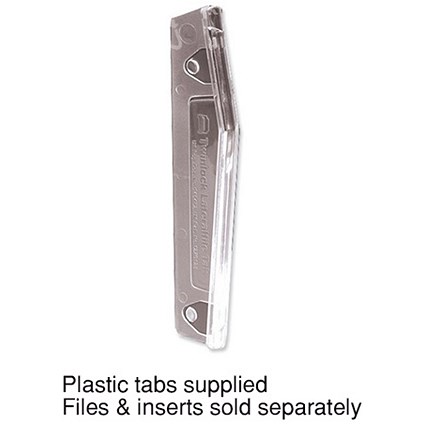 Rexel CrystalFiles Classic Lateral File Tabs, Clear, Pack of 50