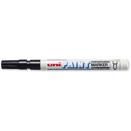 Uni Paint Marker PX21, Bullet Tip, Black, Pack of 12