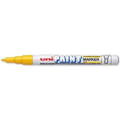 uni Paint Marker PX21 / Bullet Tip / Yellow / Pack of 12