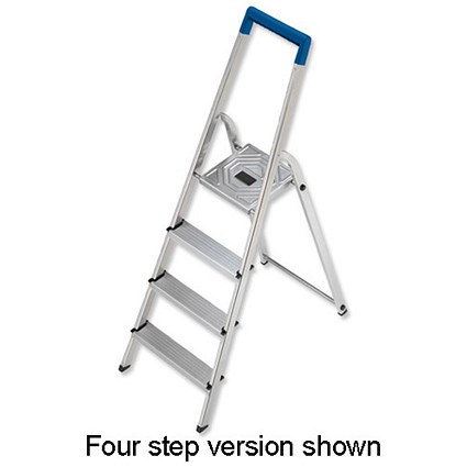 Folding Aluminium Ladder - 3 Non Slip Ribbed Steps