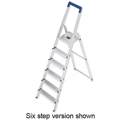 Folding Aluminium Ladder - 7 Non Slip Ribbed Steps