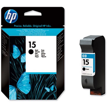 HP 15 Black Ink Cartridge Low Capacity
