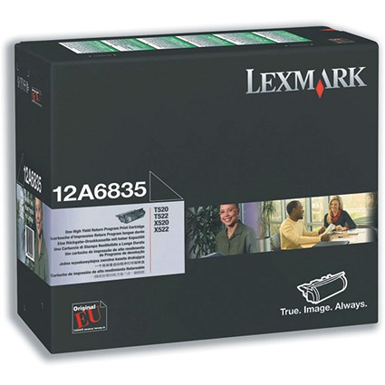 Lexmark 12A6835 High Yield Black Laser Toner Cartridge
