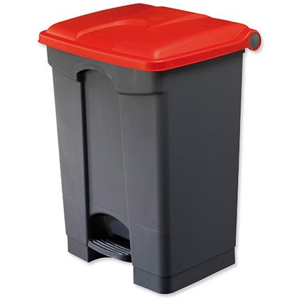 EcoStep Bin / 45 Litre / Grey With Red Lid