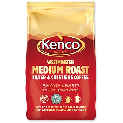 Kenco Rainforest Alliance Westminster Ground Coffee for Cafetiere and Filter 500g