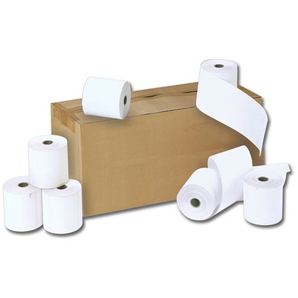 NCR Paper Rolls / Width 57mm x Diam 55mm x Core 12.7mm / 2-Ply / White/Yellow / Pack of 20