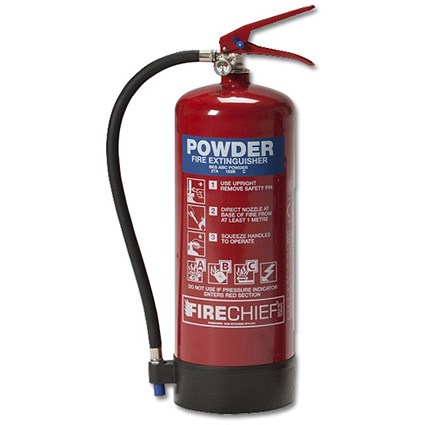 Firechief 6.0KG ABC Powder Fire Extinguisher for Class A B and C Fires