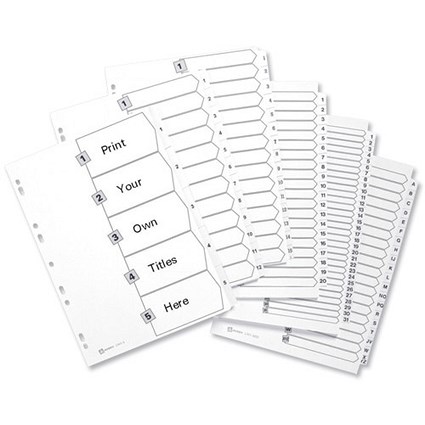 Avery Index Multipunched / 1-12 / A4 / White