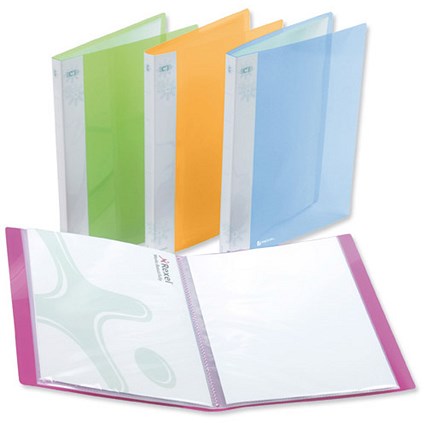 Rexel Ice Display Book / 40 Pockets / A4 / Assorted Translucent Covers / Pack of 10