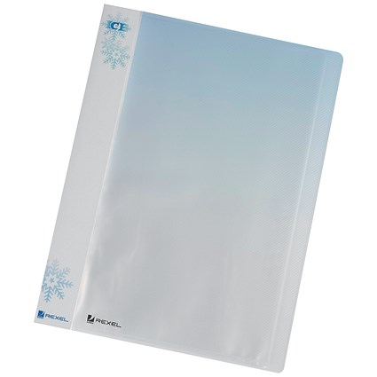 Rexel Ice Display Book, 40 Pockets, A4, Clear Covers, Pack of 10