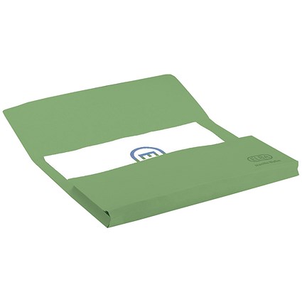 Elba StrongLine Document Wallets, 320gsm, Foolscap, Green, Pack of 25