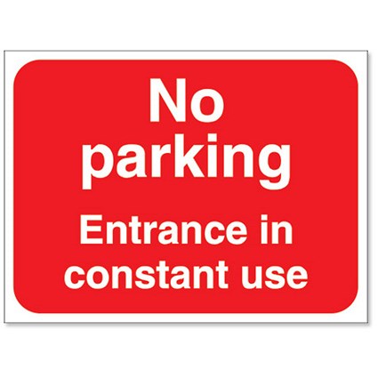 Stewart Superior Outdoor No Parking Entrance In Use Sign Foamboard
